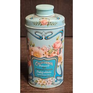 Vintage 1977 AVON Trailing Arbutus Perfumed Talc Anniversary Keepsake Empty Tin
